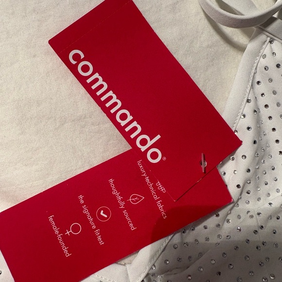 Commando White Rhinestone Triangle Bralette - Picture 3 of 4